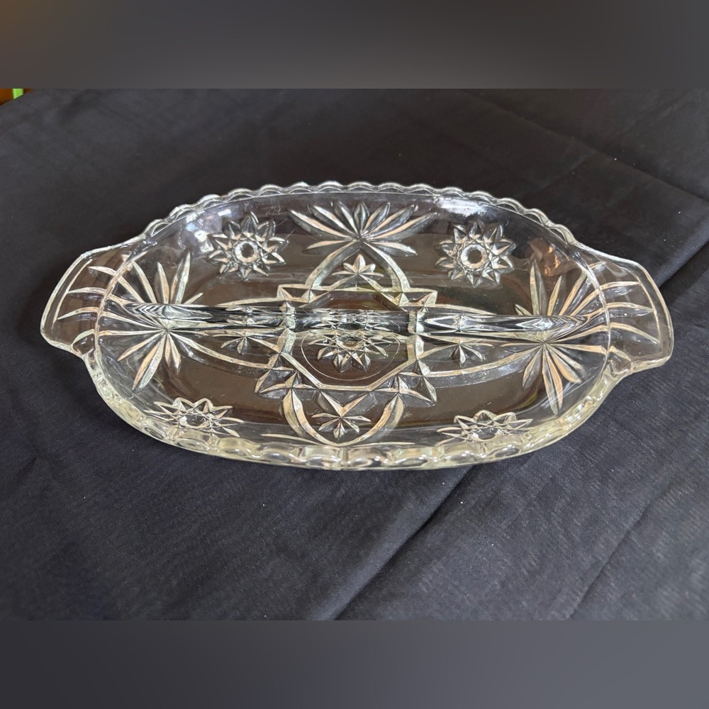 Vintage Anchor Hocking Divided Relish Dish
